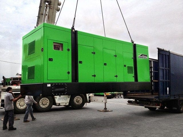 Container trucks used for large generator sets as well as in trucks of normal capacity