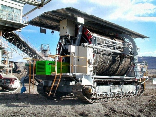 Grupo electrógeno, gama industrial, en una cantera de Bélgica.