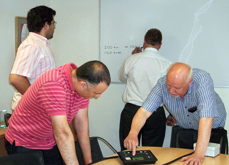 Our team of engineers at the working session with Mark Graham.