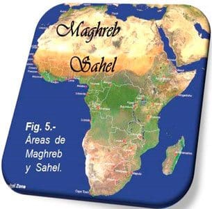 El gas de esquisto y la neoestrategia de EE.UU. (segunda parte) 3 Fig. 5.- Áreas de Maghreb y Sahel.