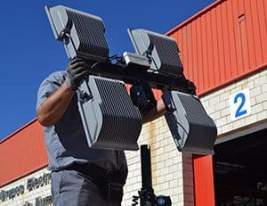 100W LED lamps (a total of 400W)