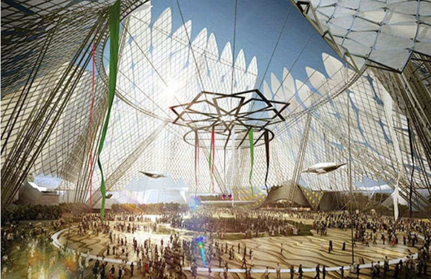 Dubái será la sede de la Exposición Universal 2020 2 Imagen de Al Wasl, la plaza proyectada para ser el epicentro de la Exposición Universal 2020. Fuente: BIE.