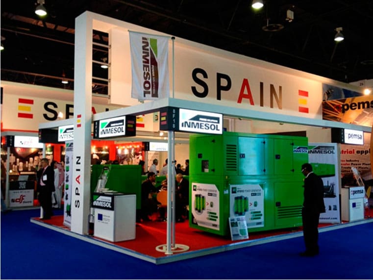 Le stand d’Inmesol lors de l’édition 2013 du salon Middle East Electricity.