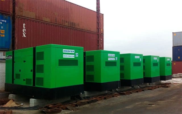 Grupos electrógenos INMESOL de emergencia, instalados en la plataforma logística de Argel.