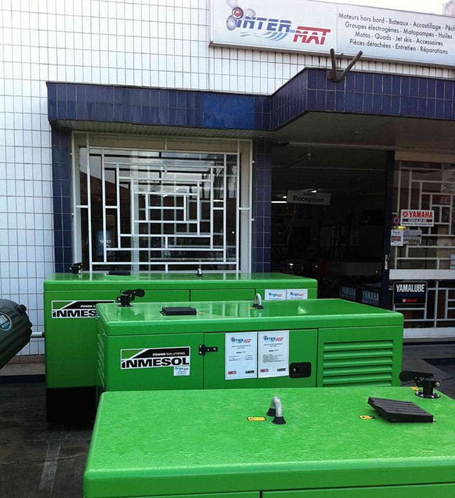 Inmesol generator sets at the Inter-Mat headquarters. 