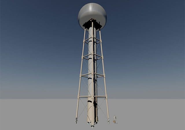 Imagen del prototipo de la nueva torre Tesla.