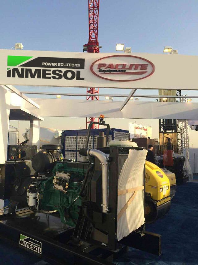 grupos electrógenos Inmesol expuestos en la Saudi Build