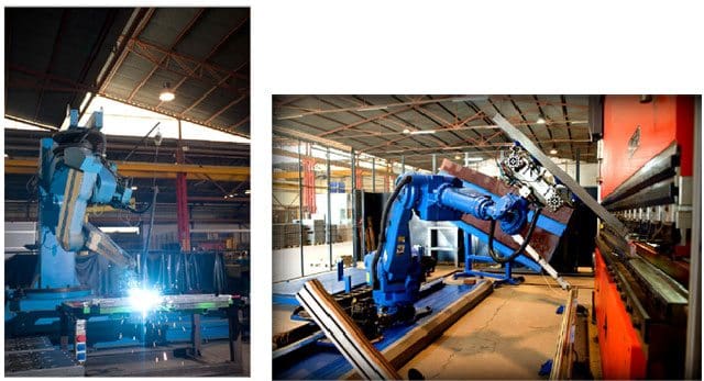 robot de soldadura y robot de plegado de chapa