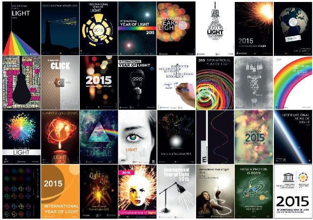 Postales creadas por los estudiantes de Offenburg University en el año internacional de la luz.