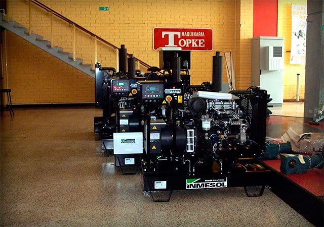 Plusieurs groupes électrogènes Inmesol se trouvent dans le stock de Machinerie TOPKE