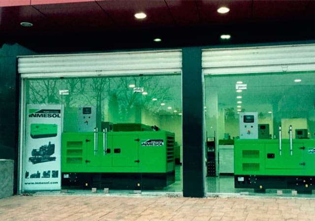 Grupos electrógenos Inmesol en el escaparate de las nuevas instalaciones de nuestro distribuidor