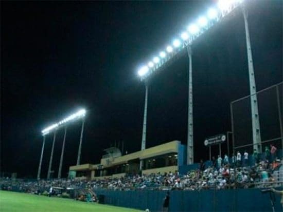 Estadio Dr. Nicolás Leoz lighting during a match. Photo taken from API (Football Association of Paraguay)
