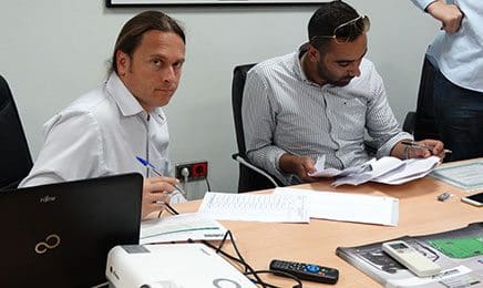 Sergio Frutos, technical engineer in INMESOL during training