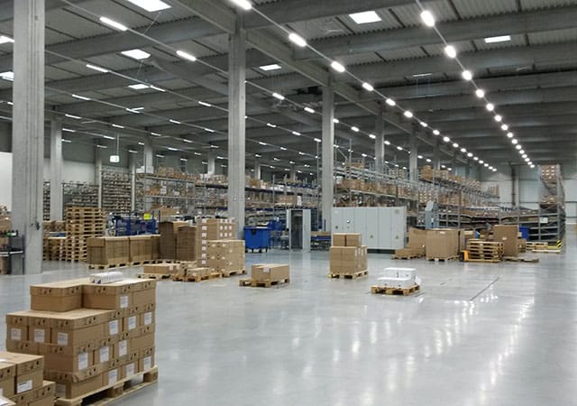 Inside of a pharmaceutical products distribution warehouse at Werne (Germany) Inside of a pharmaceutical products distribution warehouse at Werne (Germany)