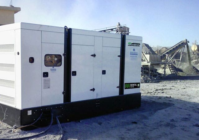 Genset working at the mining sector