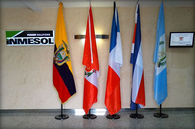 2nd INMENSOL LATAM technical training 2016 2 Flags of the visiting countries