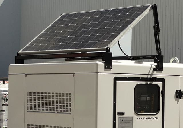 Solar panel that powers the battery charger