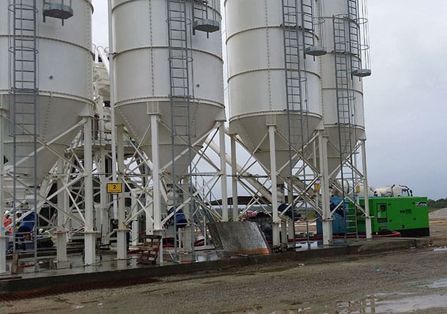 440 kVA LTP genset at the concrete plat located in the Guiana Space Centre