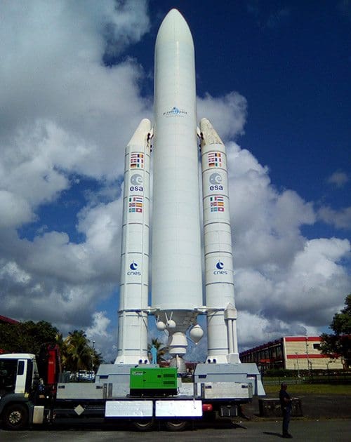 INMESOL stand-by generator set recently received at the Guiana Space Centre